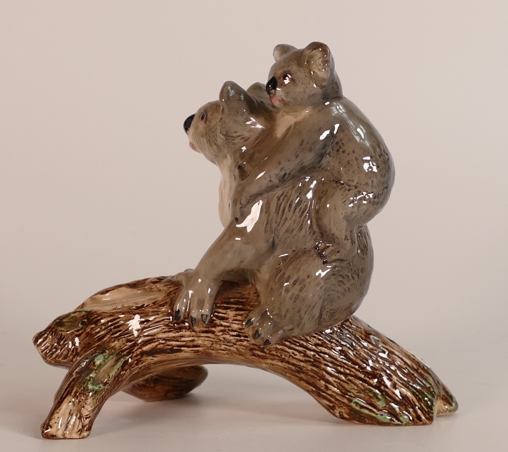 Beswick Prototype Figure of a Koala bear with baby on its back, climbing a tree branch, possibly - Image 4 of 6