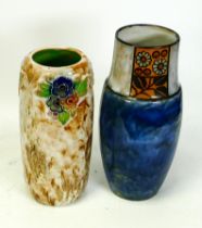 Two Royal Doulton Stoneware Art Nouveau Style Vases, tallest 21.5cm(2)