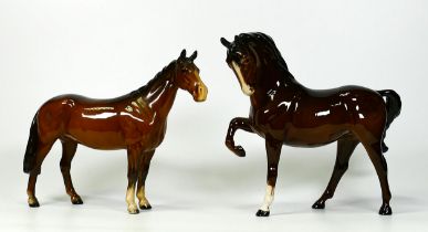 Beswick Head Tucked Horse 1549 & Huntsman 1484(2)