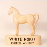 Ceramic White Horse Whiskey Advertsing figure , height 23cm