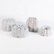 Four Shelley jelly moulds to include shapes Cecil, Russell, Westminster and French