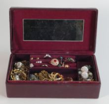 A collection of vintage costume jewellery including rings, earrings, brooches etc