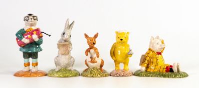 Royal Doulton Winnie the Pooh figures of Kanga & Roo WP8, Pooh Lights the candle WP11 and Rabbit