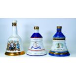 Three Sealed Bells Pottery Whiskey Decanters including Royal Commemorative Theme items(3)
