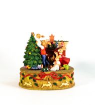 Royal Doulton Bunnykins Musical Tableau "Happy Christmas From the Bunnykins Family", DBR14 1996-