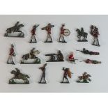 A collection of vintage lead WWI & earlier metal toy model soldiers, tallest 7cm