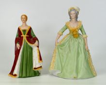 Franklin Mint Boxed Figures to include Isabella of Spain & Marie Antoinette (2)