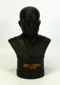 Wedgwood black Basalt bust of Dwight D. Eisenhower: Height 22cm