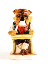 Kevin Francis Ceramics Model of a Brindle Bulldog "Dinnertime" Limited Edition No 108.of 150,