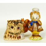 Beswick Beatrix Potter Character Figures Amiable Guinee Pig (gold backstamp) & Old Mr Brown