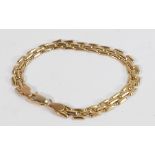 Ladies 9ct gold bracelet,5.9g.