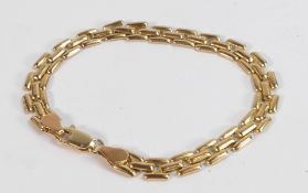 Ladies 9ct gold bracelet,5.9g.