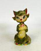 Beswick figure study by David Hands from the Animaland series Felia having gold back stamp