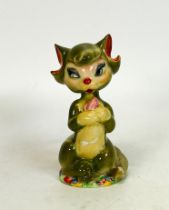 Beswick figure study by David Hands from the Animaland series Felia having gold back stamp