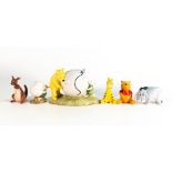Royal Doulton Winnie the Pooh Figures of Piglet and Balloon, Pooh's Blue Balloon, Money Ball