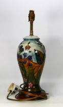 Moorcroft Blackberry Bramble Pattern Lamp base, height to top of fitting 39cm