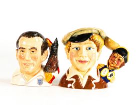 Two limited Edition Character Jugs of Oliver Twist and Sir Stanley Matthews.