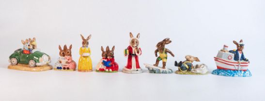 Royal Doulton Bunnykins figures to include Day Trip, Ship Ahoy, Aussie, Freefall, Father