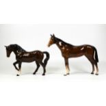 Beswick Stocky Jogging Mare 855 & Bois Russel 701(2)