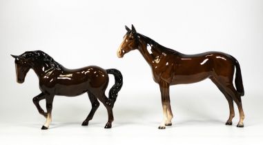 Beswick Stocky Jogging Mare 855 & Bois Russel 701(2)