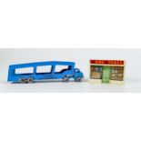 Boxed Matchbox Car transporter in clue and a No5 Home Stores accessory pack (2)