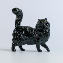 A Royal Doulton figure of a cat walking DA148 in an unrecorded black colourway, height 14cm
