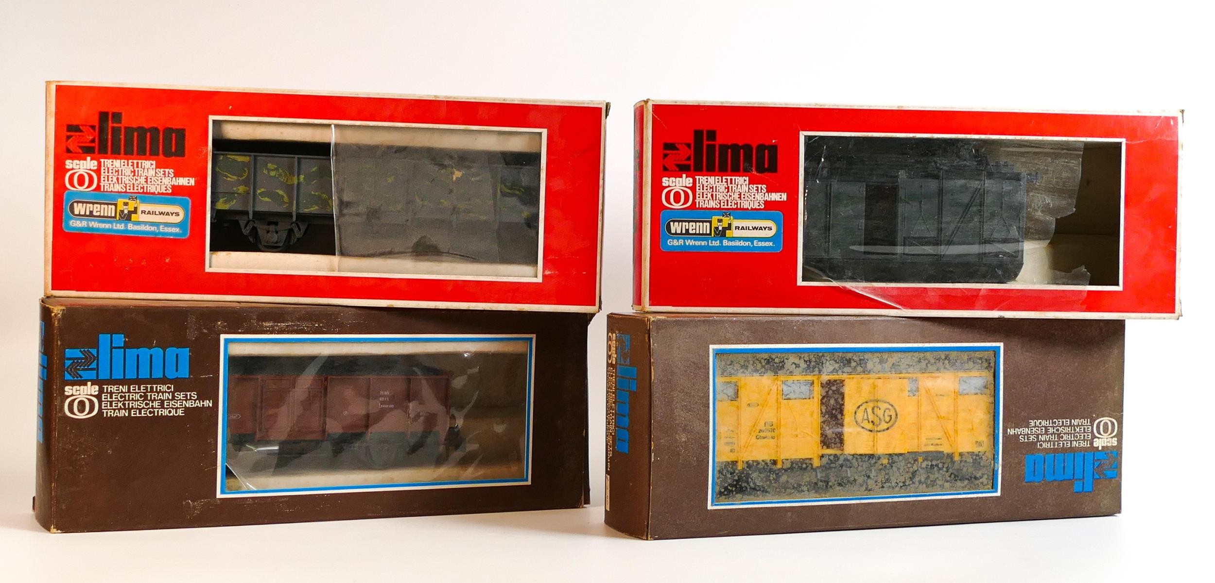 Model trains - Four O Gauge Lima Branded Boxed Rolling Stock Model Railway Accessories (4)