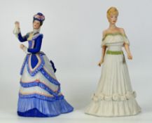 Wedgwood Lady Figure Virginia together with Brooks & Bentley Figure Grand Tour(2)