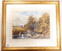 A framed John Keeley watercolour (1855-1931) titled A Tributary of the Wnion , Dolgelley, frame size