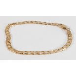 9ct gold ladies bracelet, 8.1g,