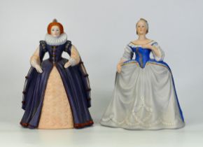 Franklin Mint Boxed Figures to include Catherine The Great & Elizabeth 1st(2)