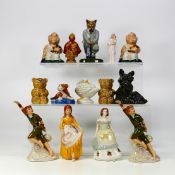 A collection of Wade items including Wade Members pieces, Catkins figures, Peter Pan etc