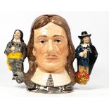 Royal Doulton Large Two Handled Character Jug Oliver Cromwell D6968, limited edition