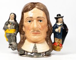 Royal Doulton Large Two Handled Character Jug Oliver Cromwell D6968, limited edition