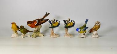 Seven Matt Goebel figures of Birds, tallest 11.5cm(7)