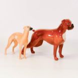 Beswick Whippet 1786B & Boxer 1202(2)