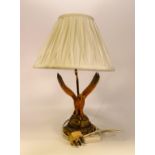 A. Gianelli 1976, signed Resin Eagle Lamp Base with shade