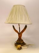 A. Gianelli 1976, signed Resin Eagle Lamp Base with shade