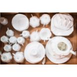Shelley Dainty white ware to include round & square plates, cups & saucers, coffee cans and saucers,