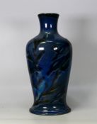 Cobridge stoeware Dolphin patterned vase. Signed and dated by Philip Gibson.Height 32cm