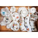 A collection of Wileman & Shelley crested ware together with miscellaneous (56)