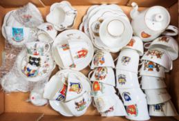 A collection of Wileman & Shelley crested ware together with miscellaneous (56)