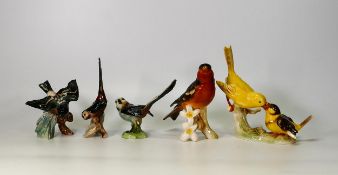 Five Glazed Goebel figures of Birds, tallest 15cm(5)