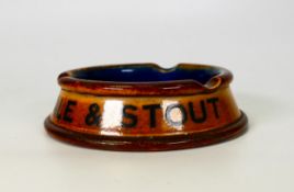 Royal Doulton Stoneware Whitbread's Ale & Stout Advertising Ashtray, diameter 10.5cm