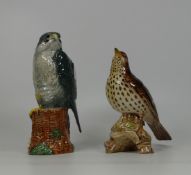 Beswick Thrush & Royal Doulton Falcon Decanter(2)