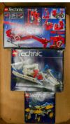 A collection of boxed Technic Lego including Helecopter 8032, Hoverboat 8824 & Buggy 8826 ( vendor