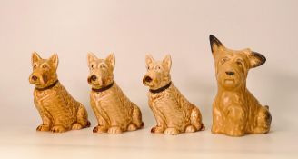Four Sylvac & Similar Comical Dog Figures, tallest 16cm(4)
