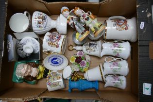 A mixed collection of items to include Royal Commemorative beakers, cups, bells, Wedgwood