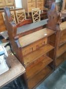 Repurposed Church Pews as Bookcase, height 125cm length 66cm