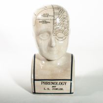 L.N. Fowler Ceramic Phrenology Head 28cm tall